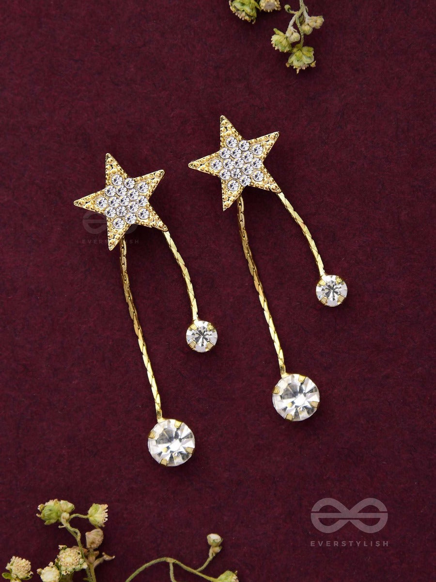 The Twinkling Star - Golden Sparkling Ear Jackets