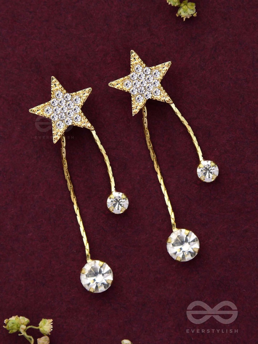 The Twinkling Star - Golden Sparkling Ear Jackets