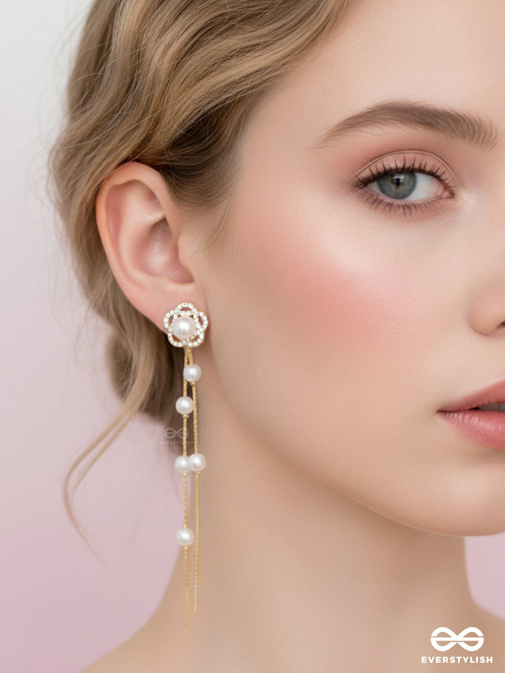 Bloomin High - Golden Pearl Ear Jackets