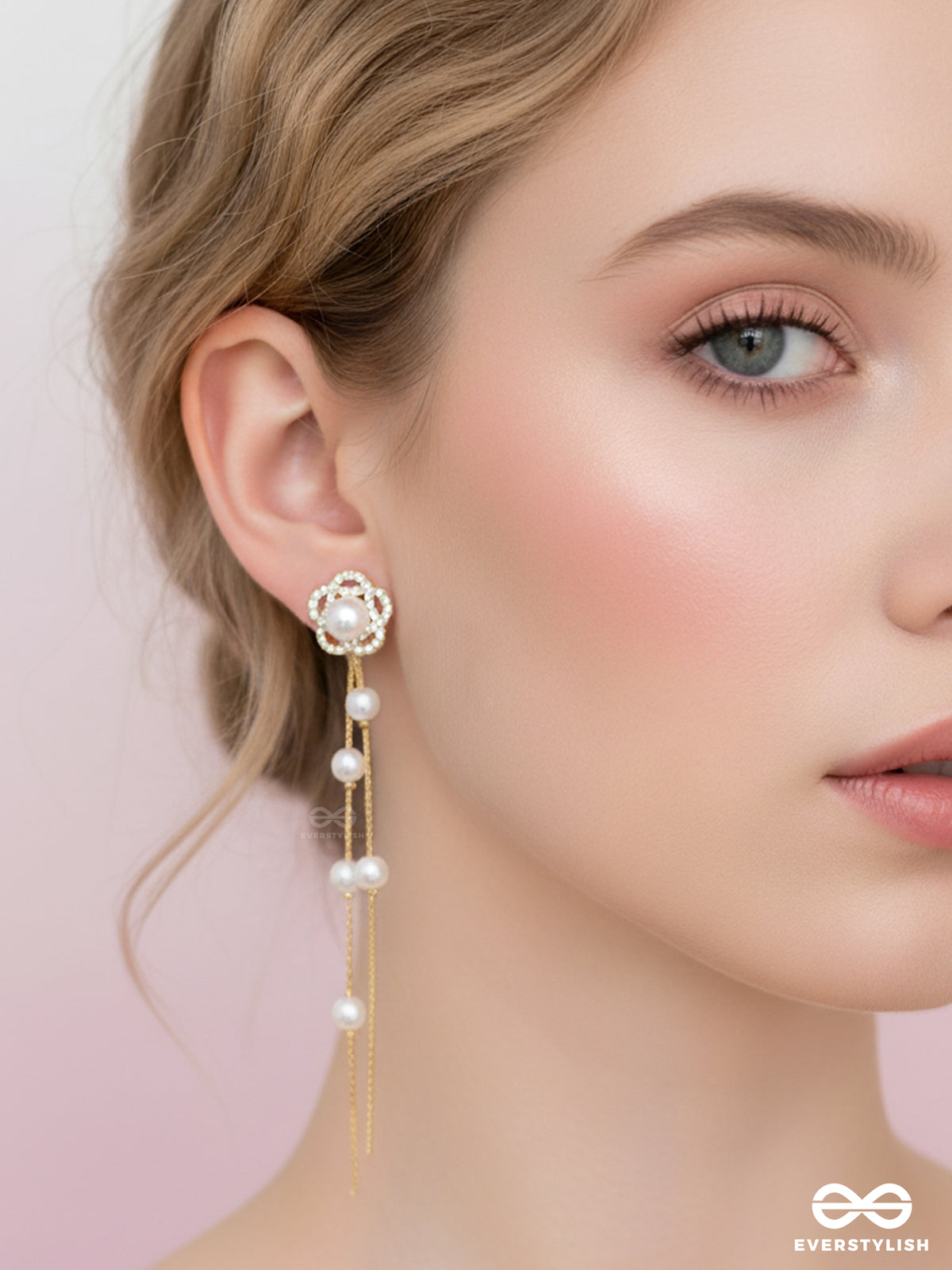 Bloomin High - Golden Pearl Ear Jackets