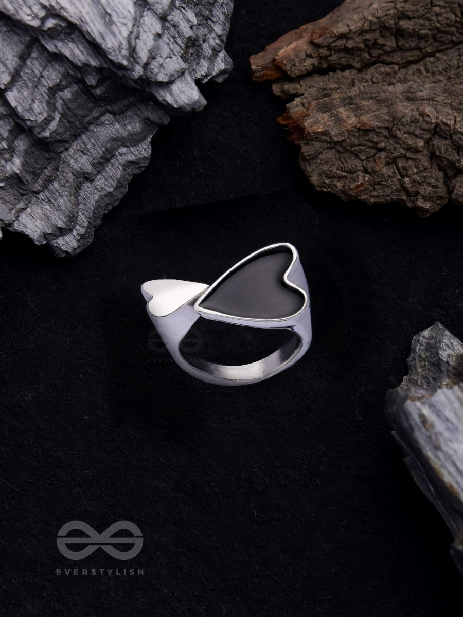 Double Dose Love - Statement Silver Ring