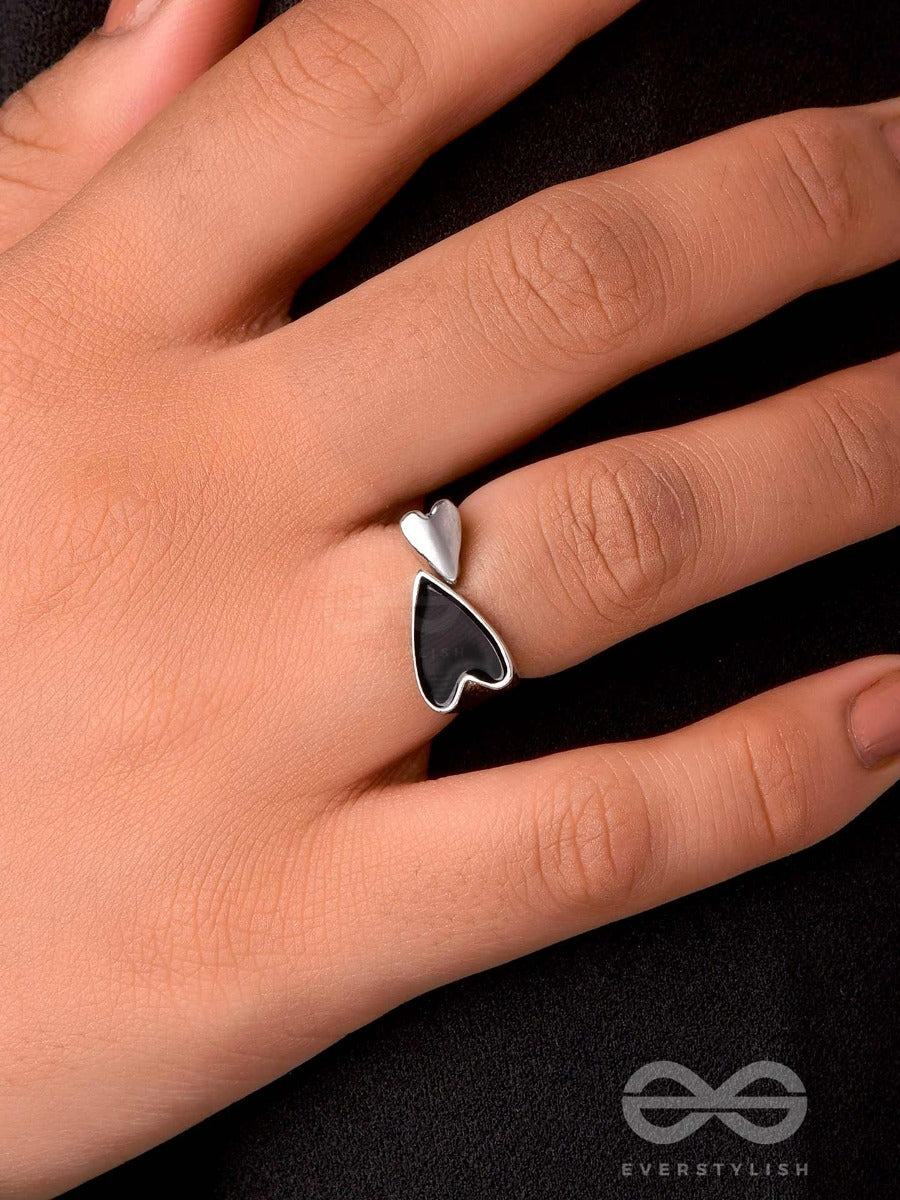 Double Dose Love - Statement Silver Ring