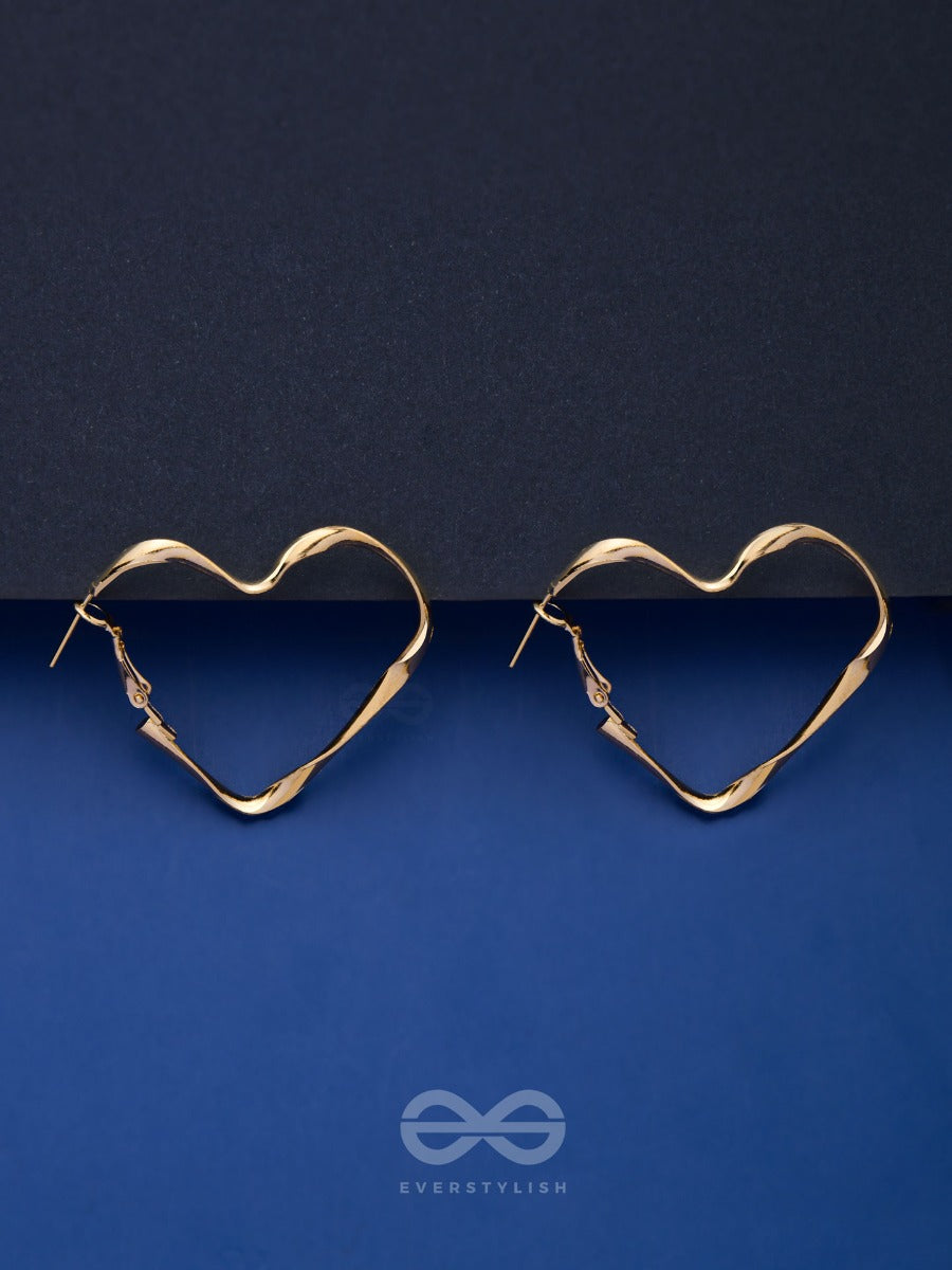 Your Twisted Love - Golden Hoop Earrings