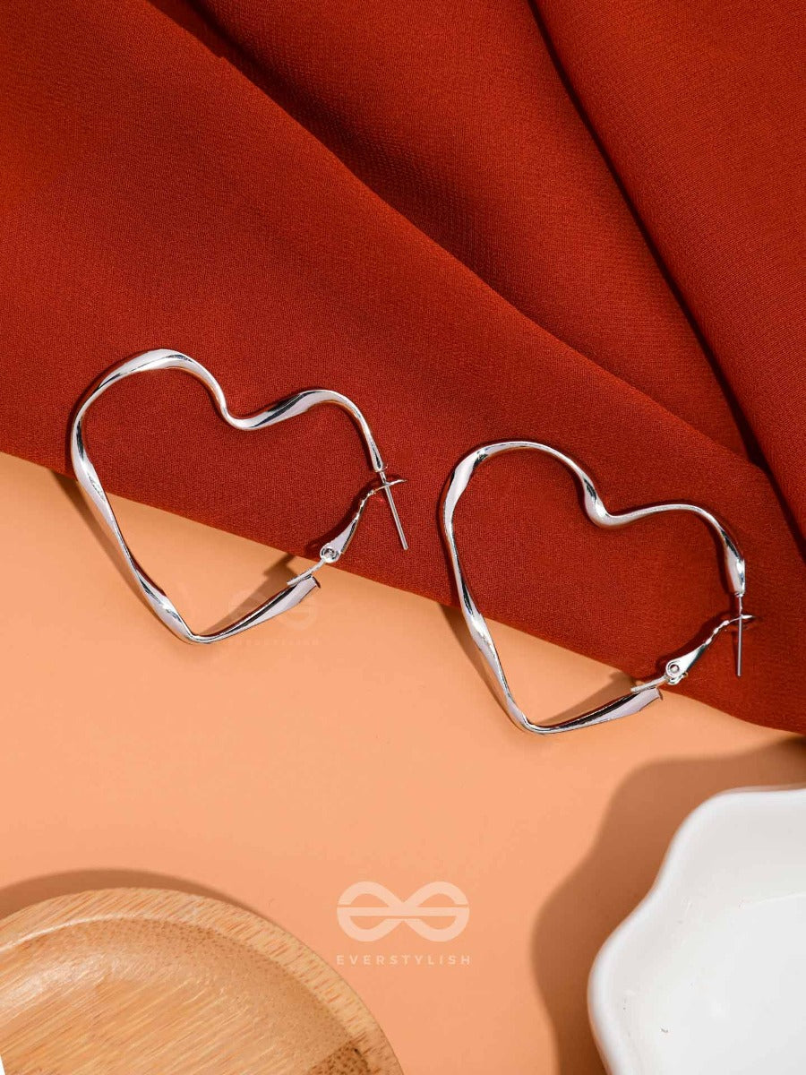 Your Twisted Love - Silver Hoop Earrings