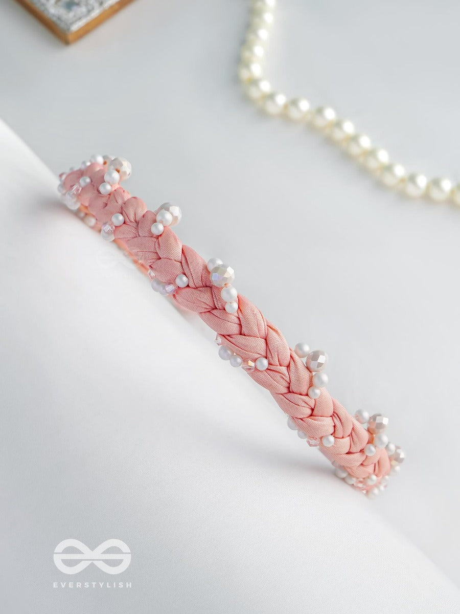 Ipsit - One's Desire - Pearl And Fabric Embroidered Hairband