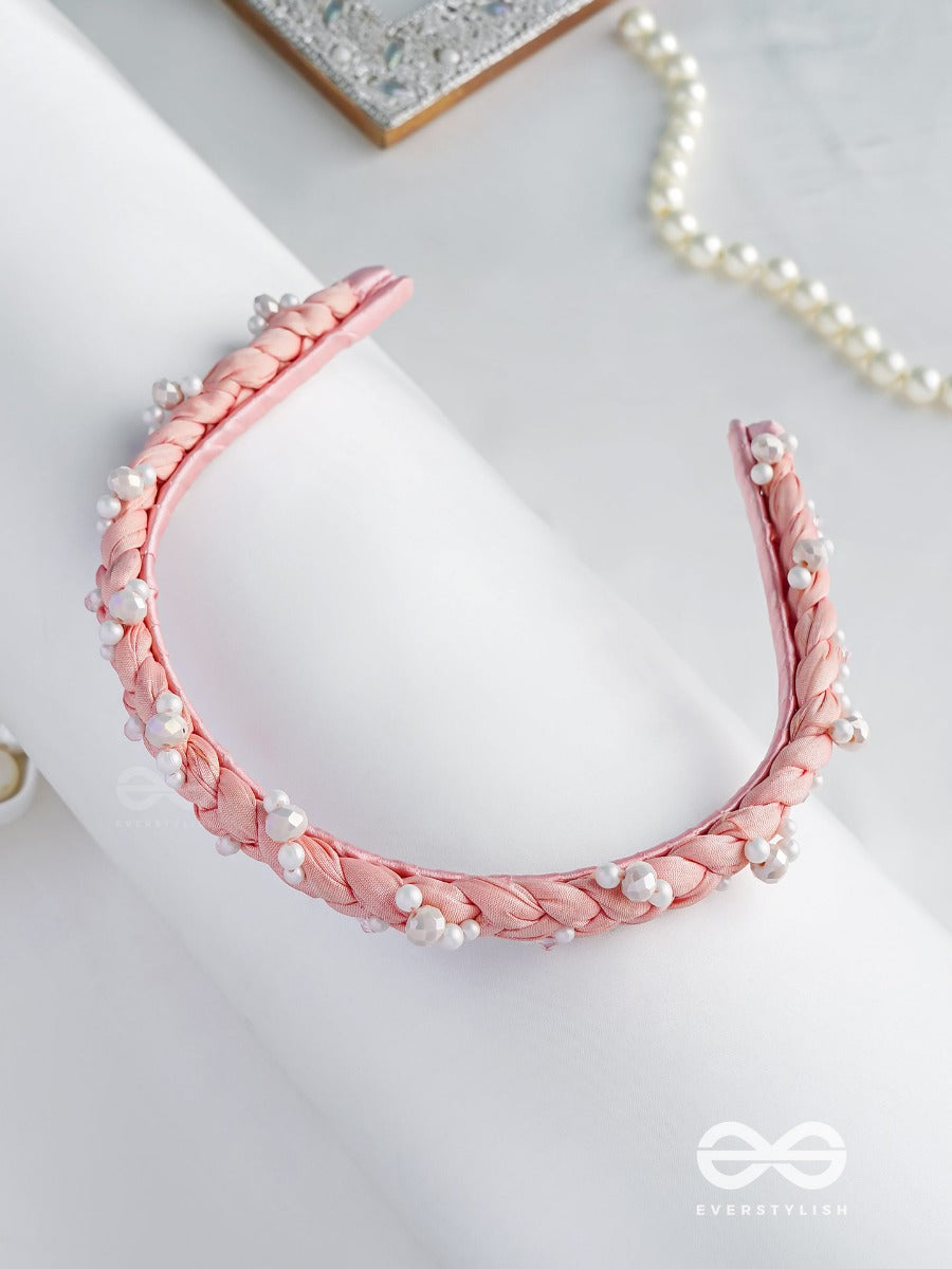 Ipsit - One's Desire - Pearl And Fabric Embroidered Hairband