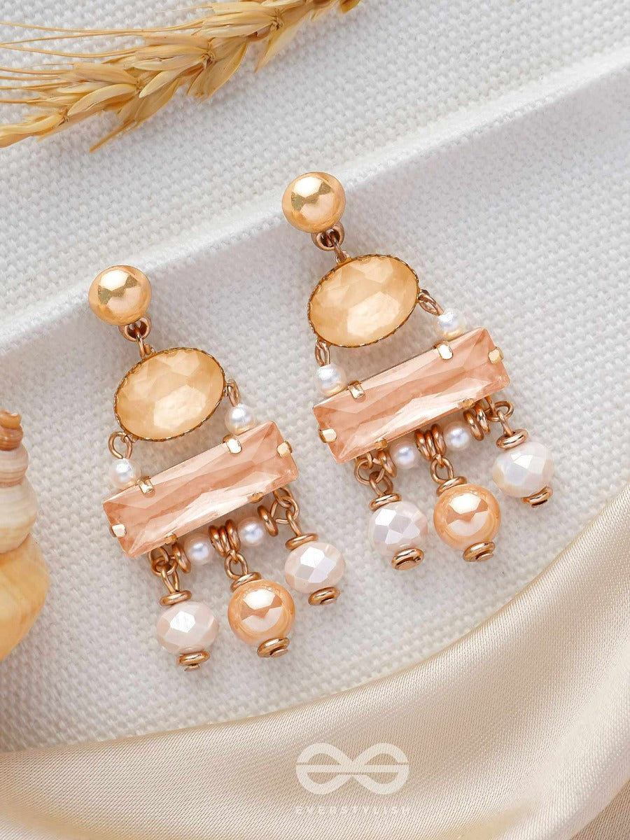 The Caramel Dazzlers - Statement Drop Earrings