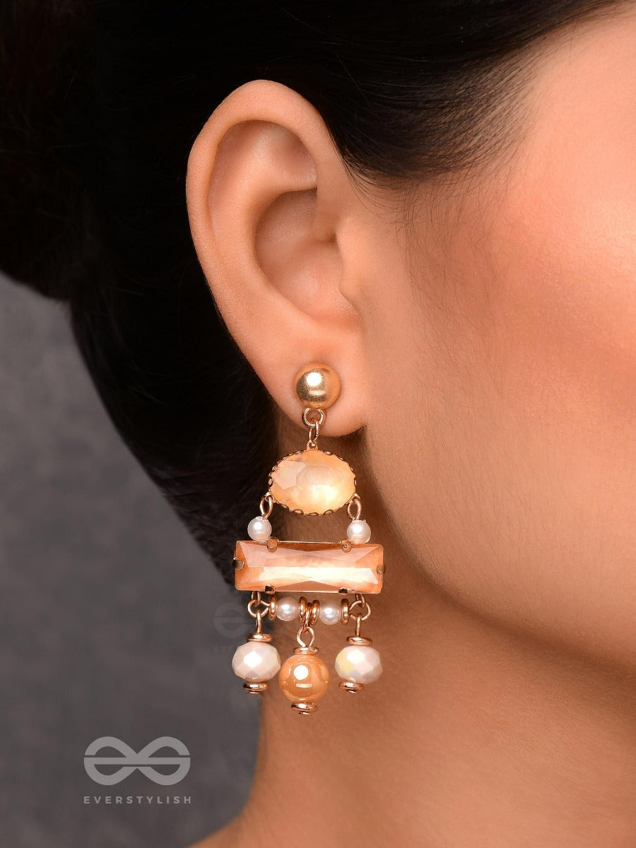 The Caramel Dazzlers - Statement Drop Earrings