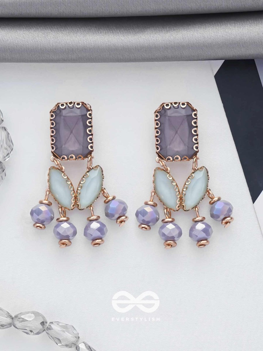 The Purple Mist - Statement Drop Earrings