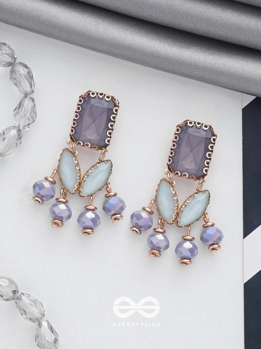 The Purple Mist - Statement Drop Earrings
