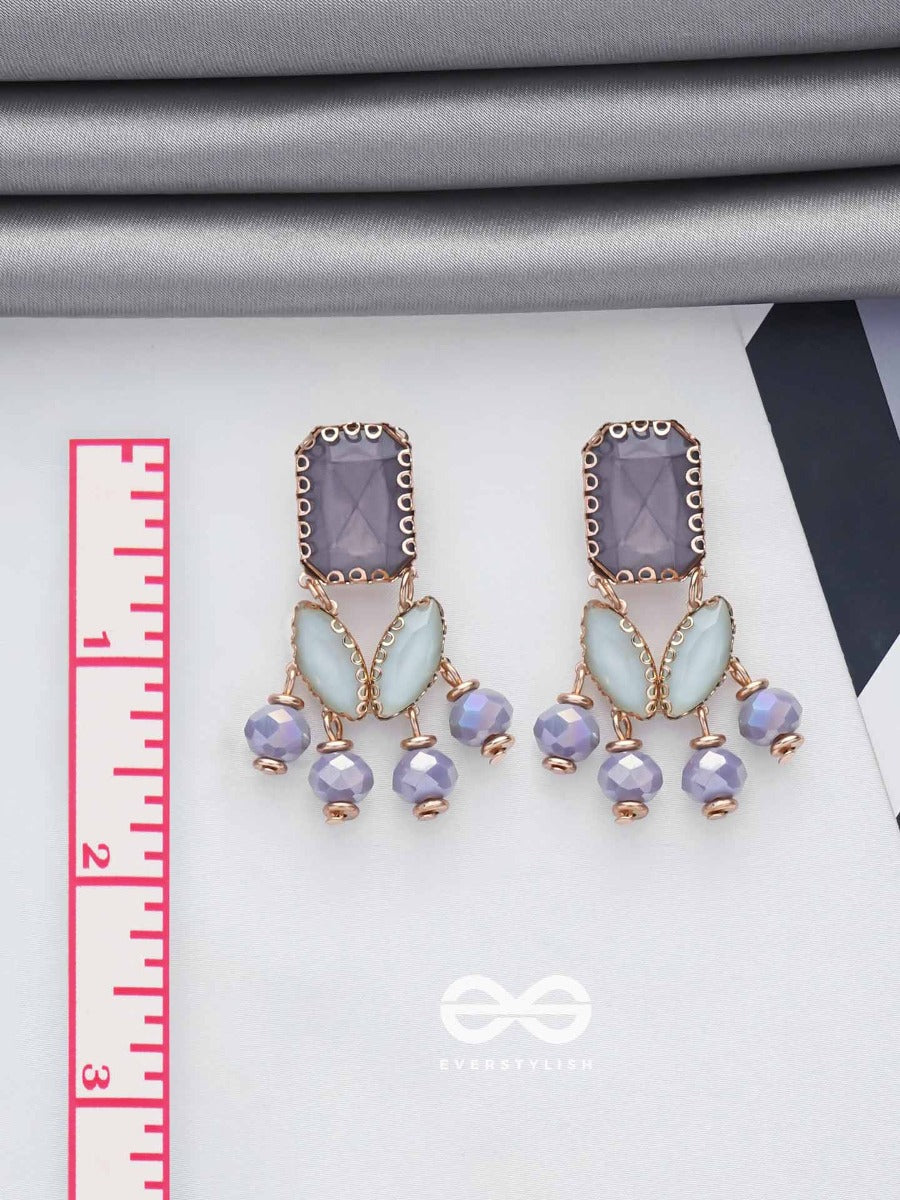 The Purple Mist - Statement Drop Earrings