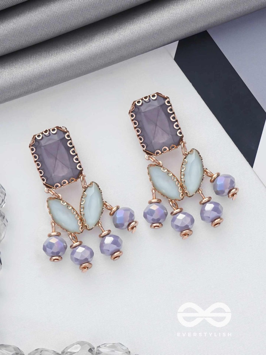The Purple Mist - Statement Drop Earrings