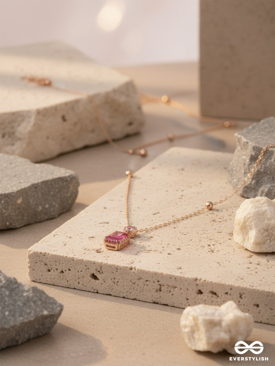 Magenta's Magic - Smart And Casual Neckpiece With Anti-Tarnish Coating