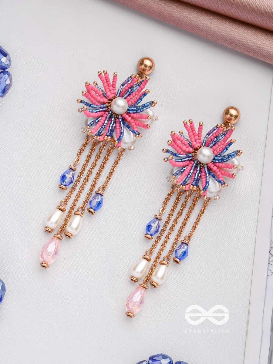 Springtime Sparkling Swings - Cute Statement Earrings