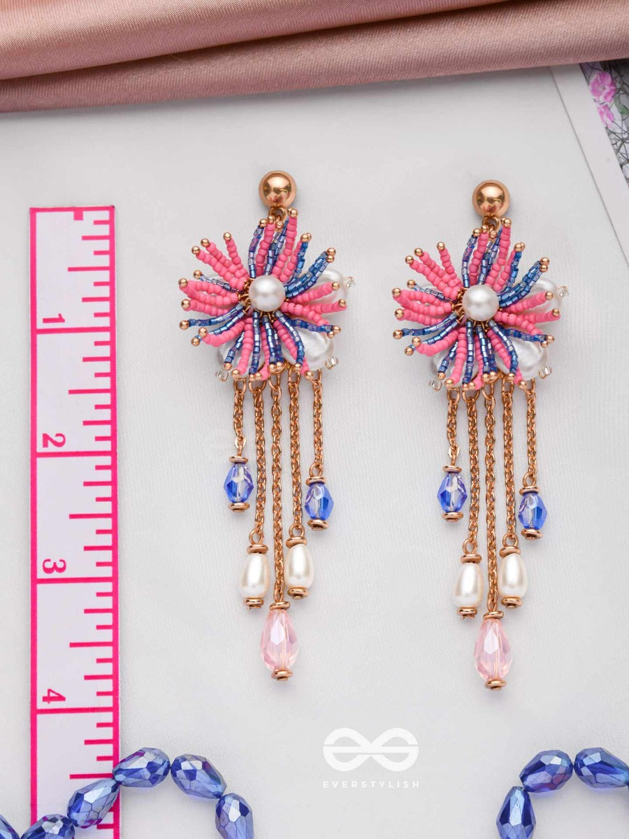 Springtime Sparkling Swings - Cute Statement Earrings