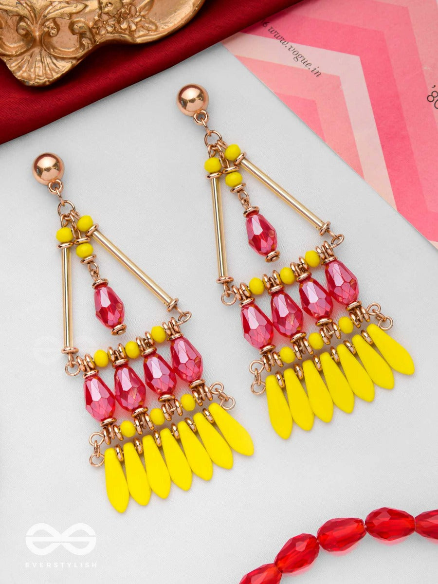 Flaming Desires - Statement Drop Earrings