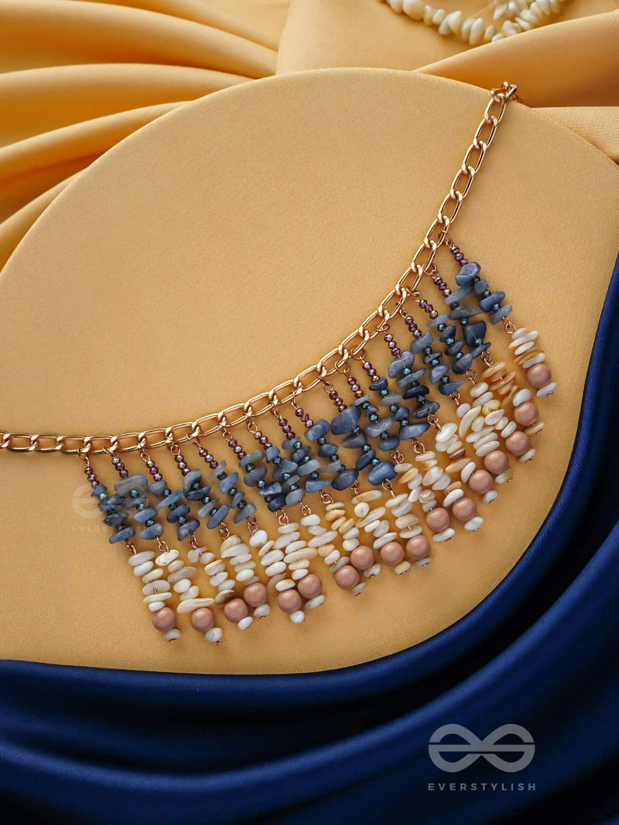 Pyaana - Dive Into Delights - Golden Embellished Statement Neckpiece With Anti-Tarnish Coating