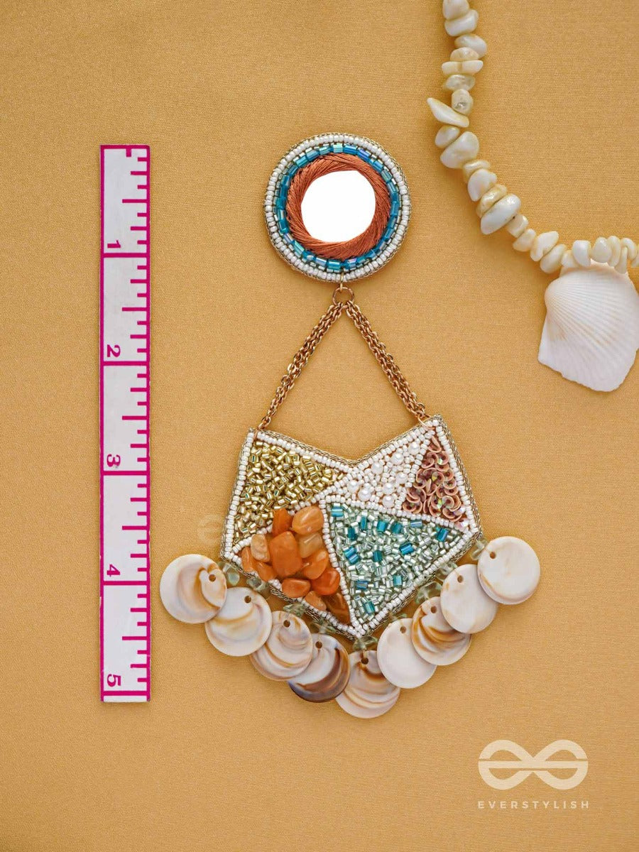 Anvesaka - The Treasure Seeker - Stones, Beads, Sequins And Mirror Embroidered Earrings