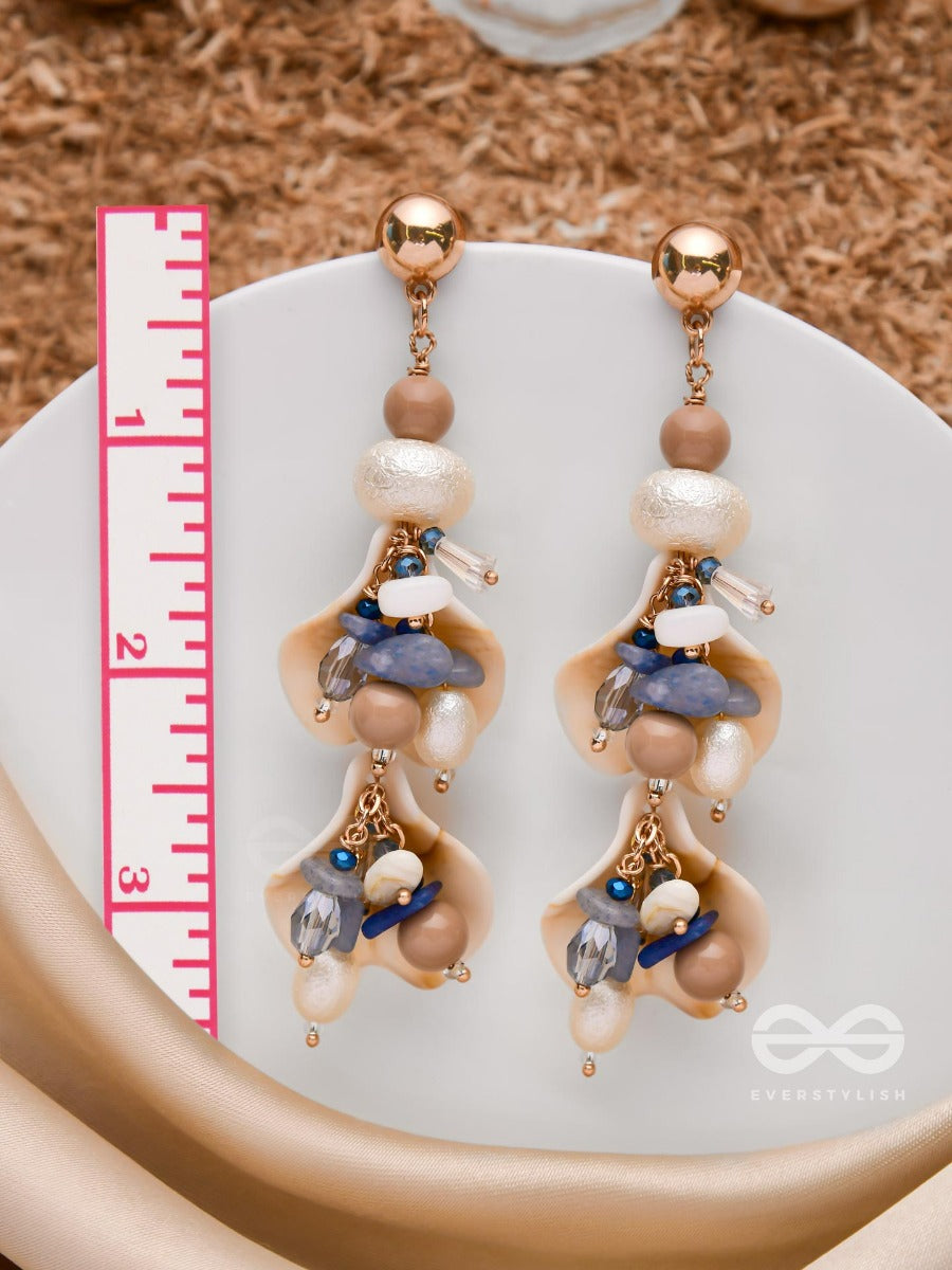 Shimmering Seaside- Statement Drop Sandstone Earrings
