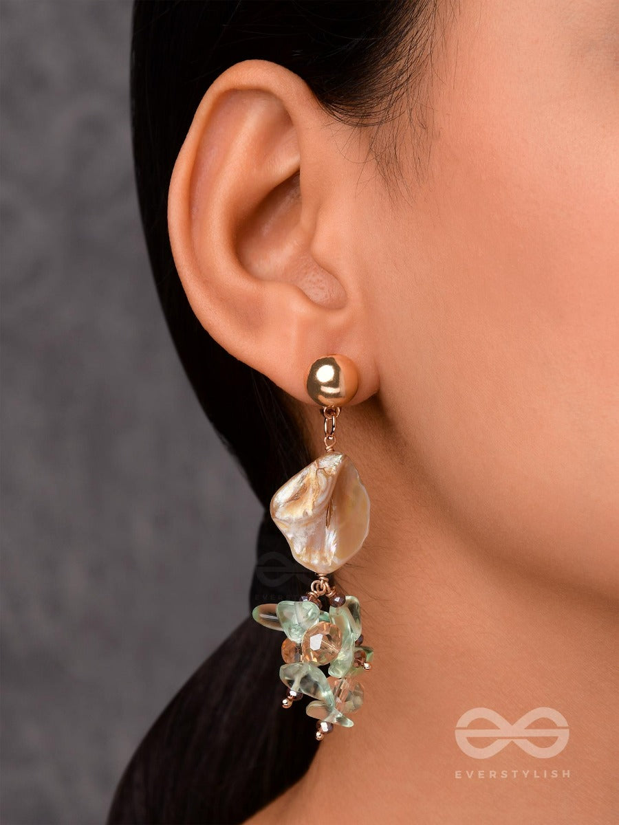 Seashell Symphonies- Casual Drop Sandstone Earring