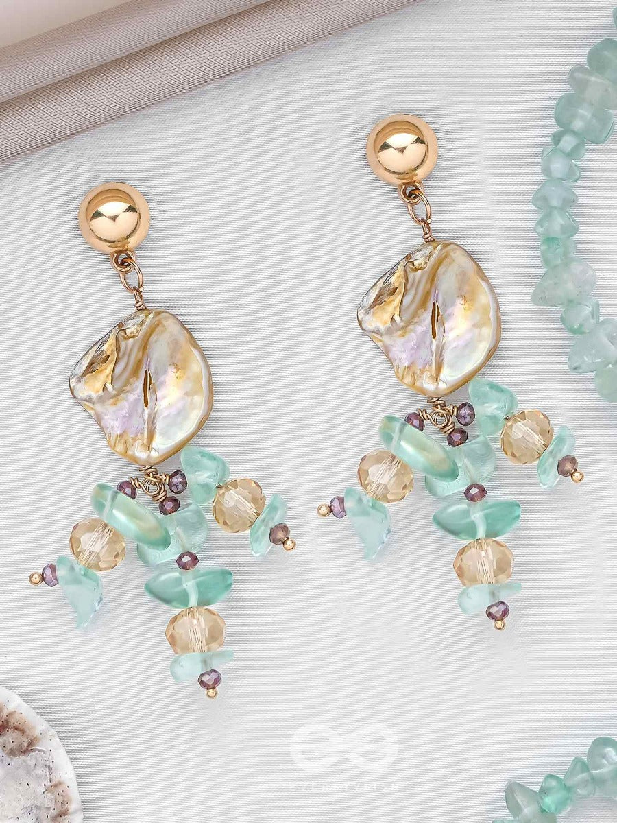 Seashell Symphonies- Casual Drop Sandstone Earring