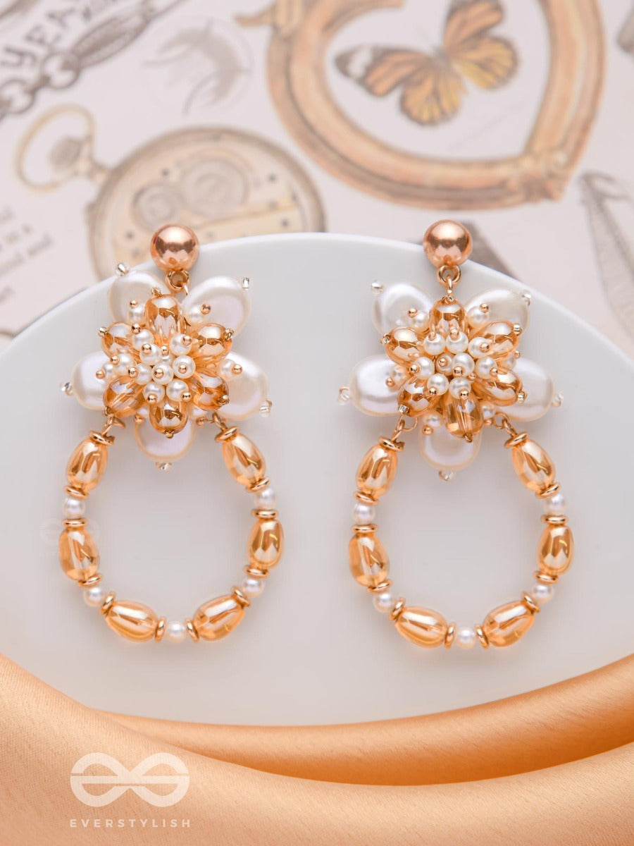The Hanging Dahlias - Statement Drop Earrings