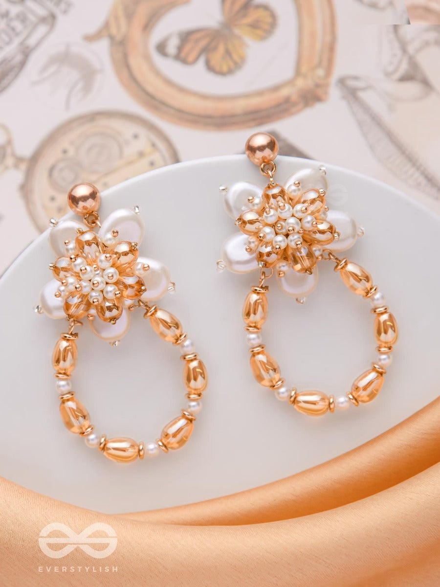 The Hanging Dahlias - Statement Drop Earrings
