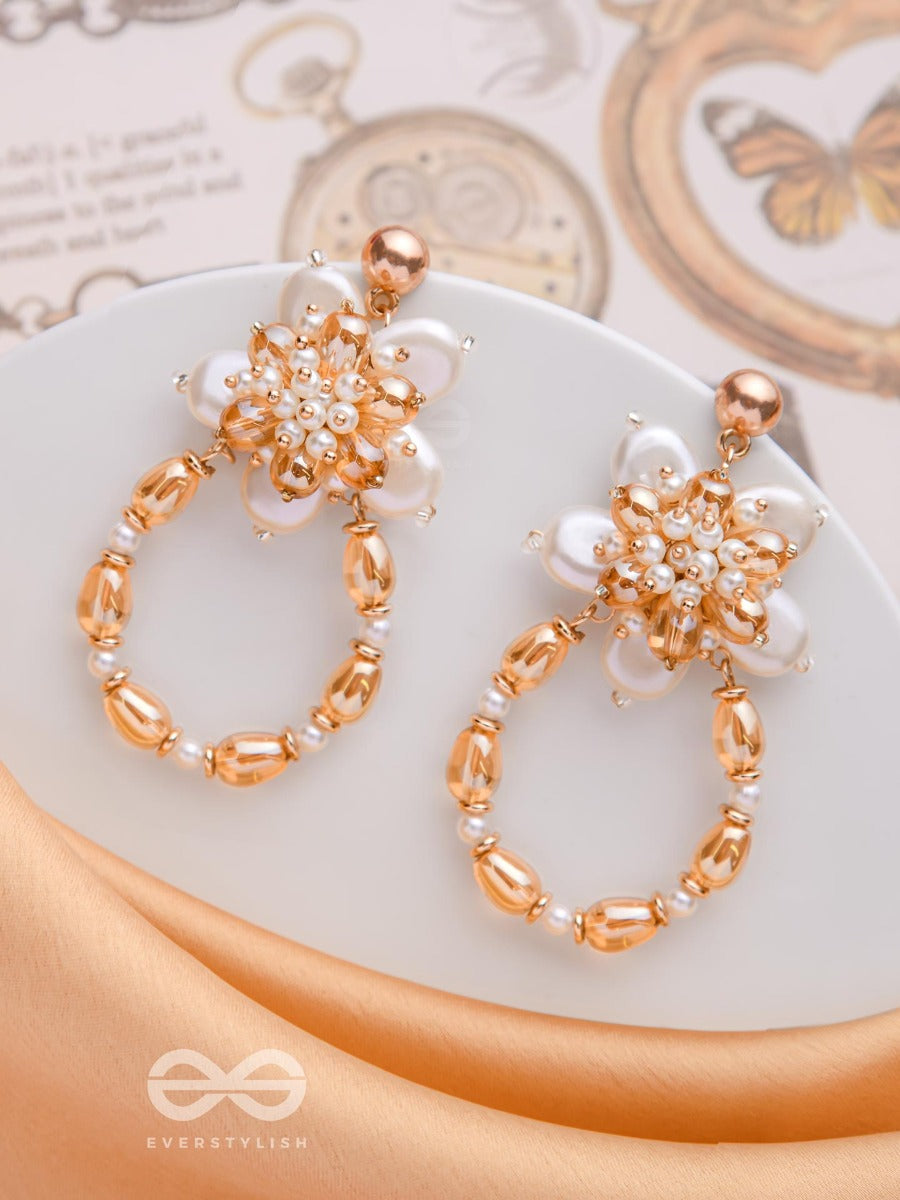 The Hanging Dahlias - Statement Drop Earrings