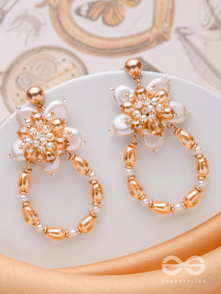 The Hanging Dahlias - Statement Drop Earrings