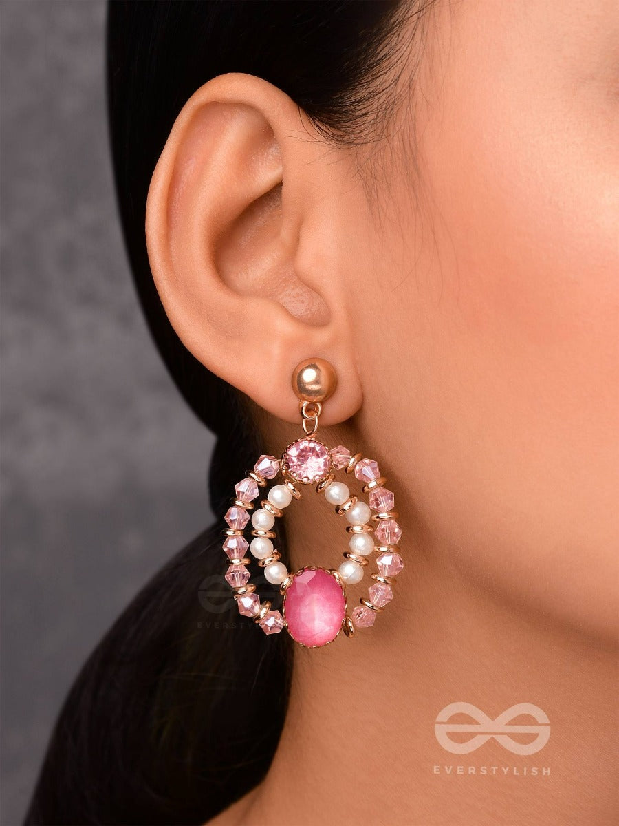 The Misty Rose - Elegant Drop Earrings