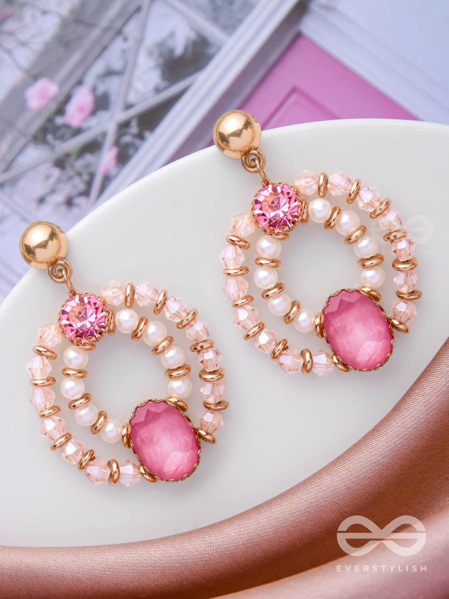 The Misty Rose - Elegant Drop Earrings