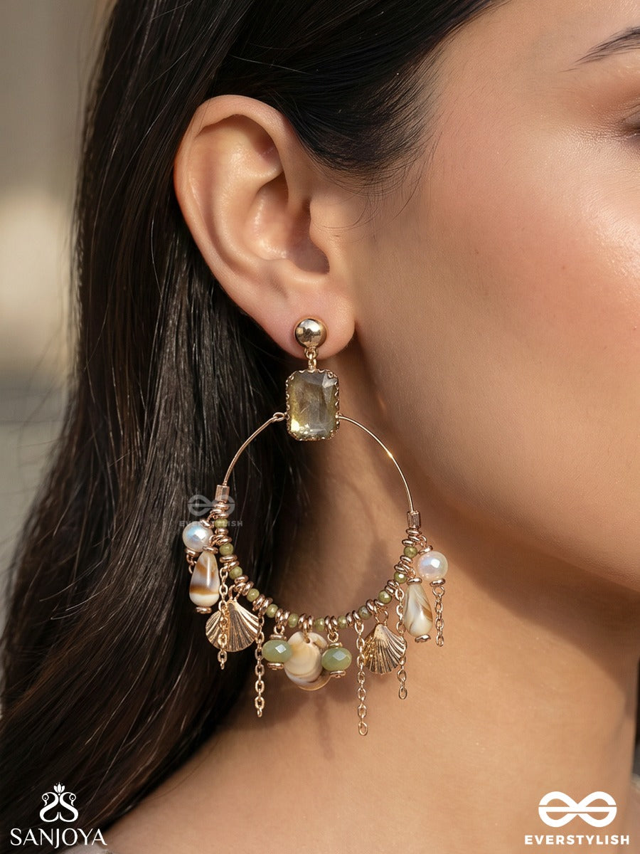 The Tropical Coastline - Statement Drop Crystal Chandelier Earrings