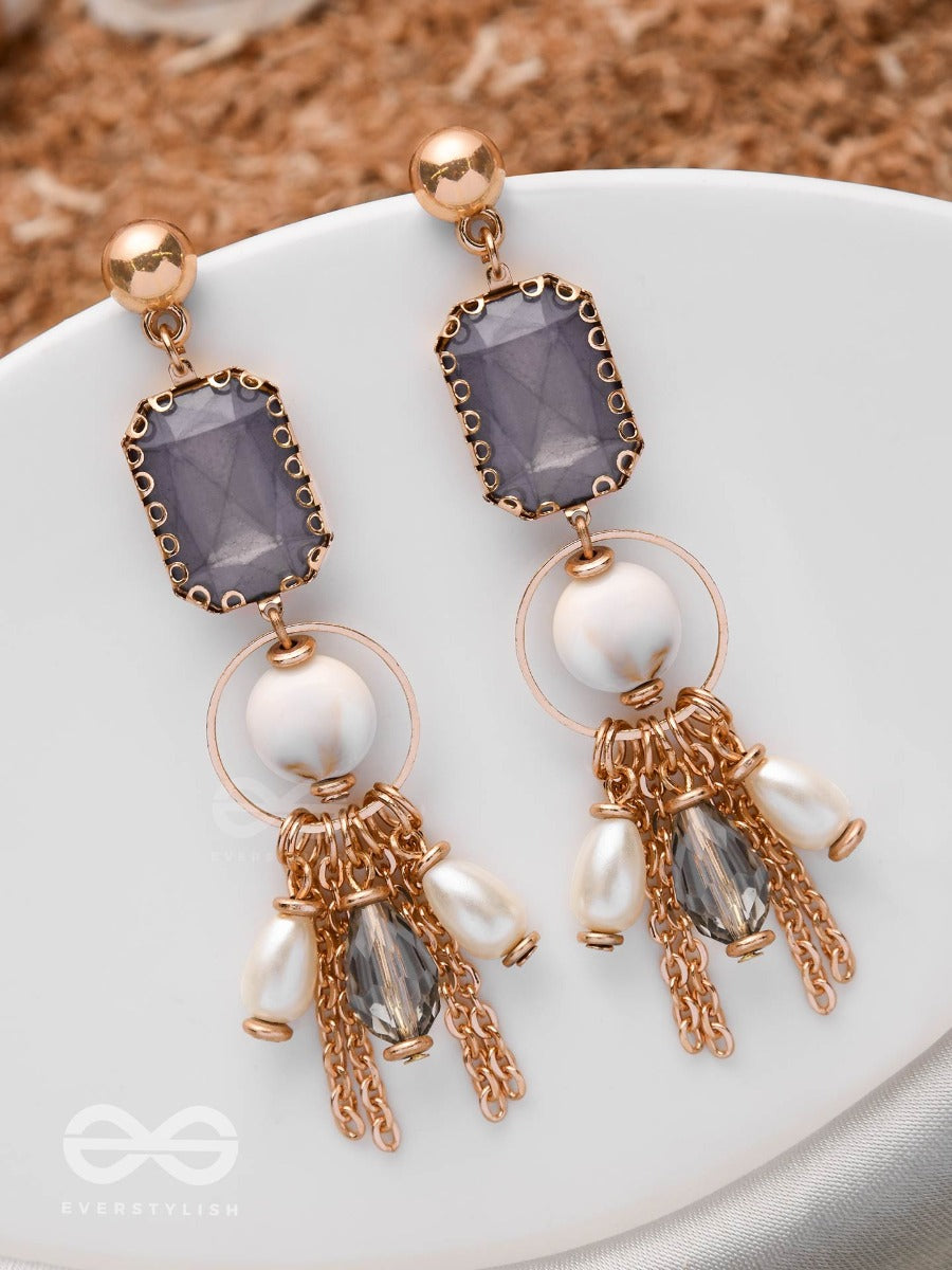 The Sea Horizon - Statement Drop Sandstone Earrings