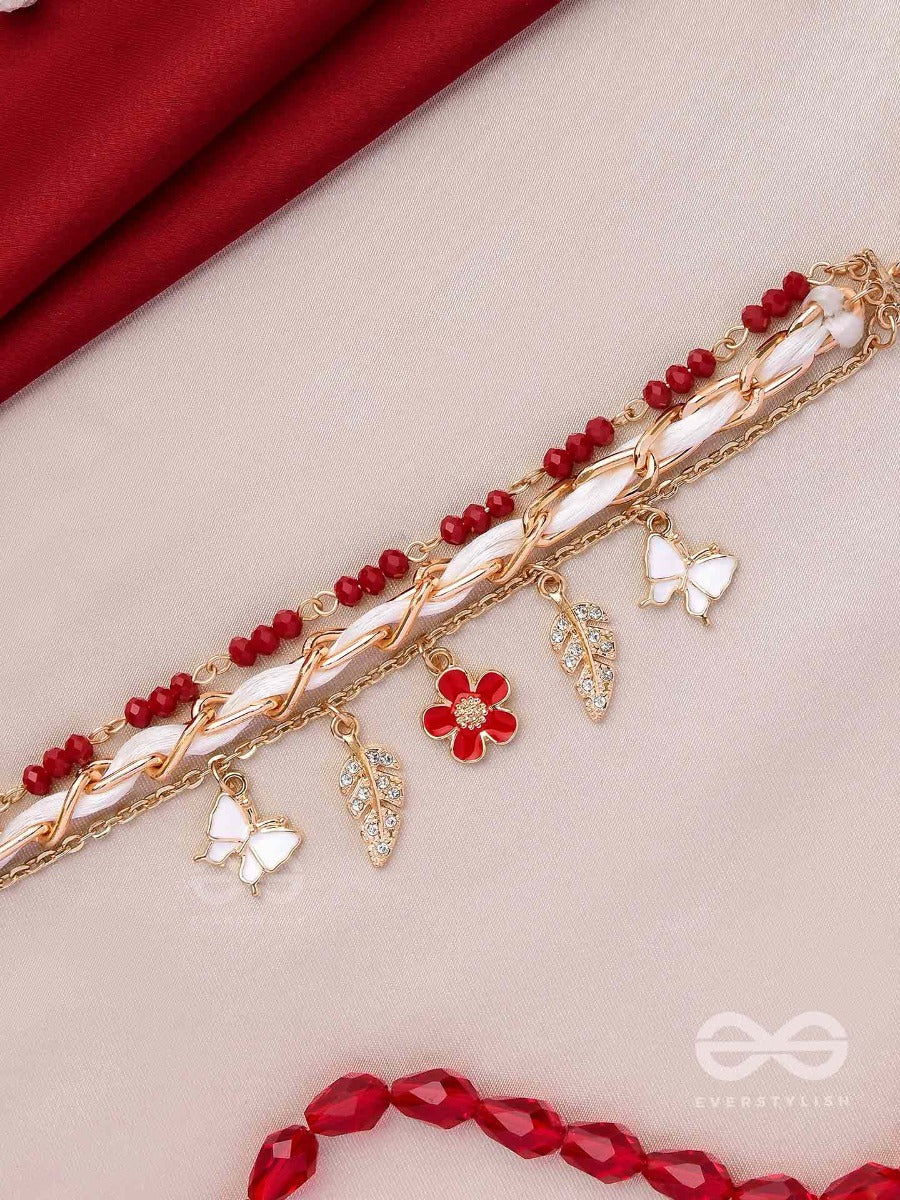 The Scarlet's Garden - Statement Multilayered Bracelet