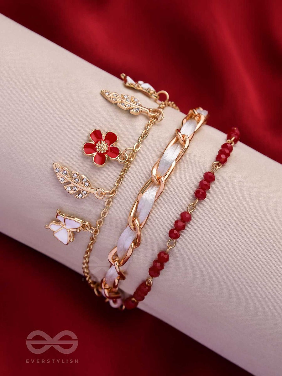 The Scarlet's Garden - Statement Multilayered Bracelet