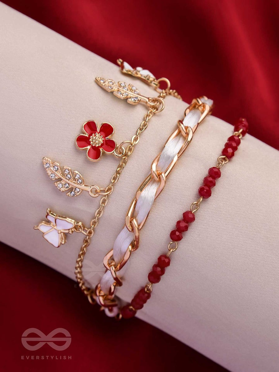 The Scarlet's Garden - Statement Multilayered Bracelet