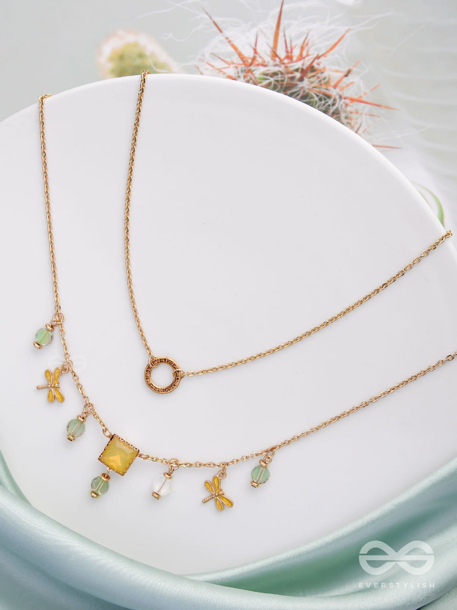 The Dragonfly's Home - Casual Multilayered Neckpiece With Anti-Tarnish Coating