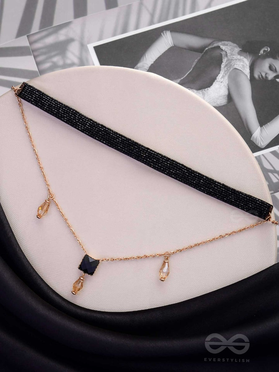 Magic In Darkness - Statement Choker Neckpiece With Anti-Tarnish Coating