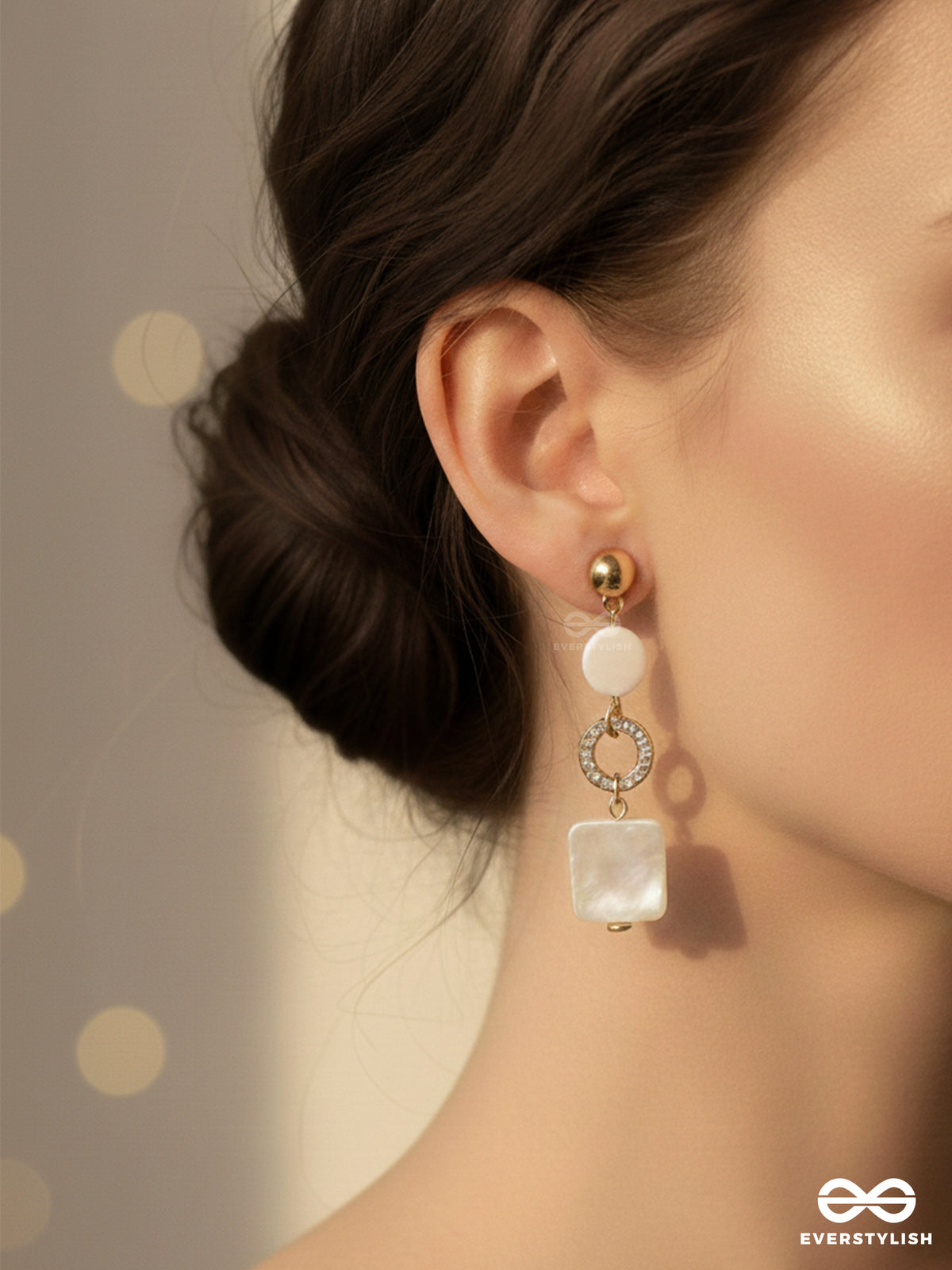 Lighthearted Chic Charm- Casual Drop Sandstone Earrings