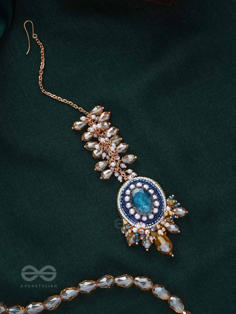 Pariba - A Royal Present - Stone And Beads Embroidered Maangtika
