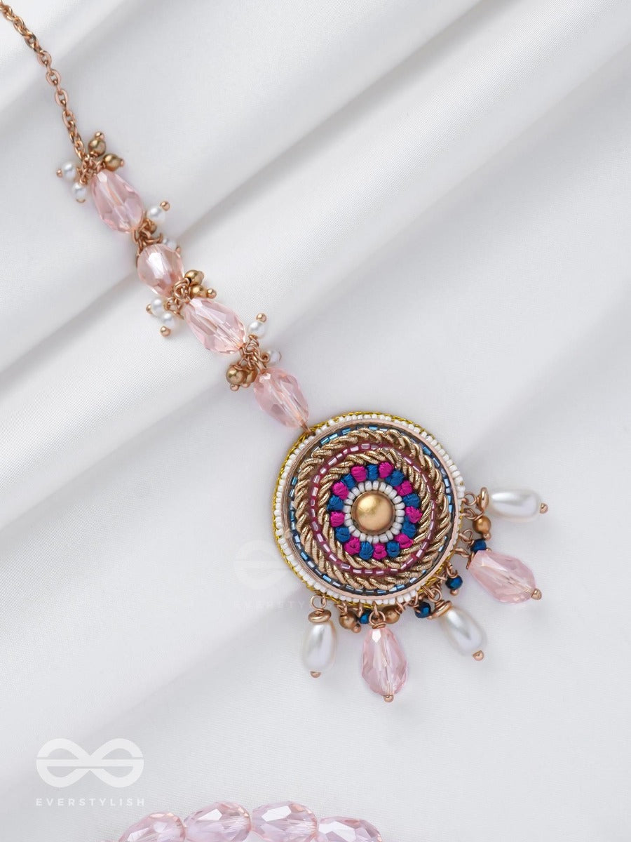 Atikopa - The Feeling Of Calmness - Beads, Cutdana And Glass Drop Embroidered Maangtika