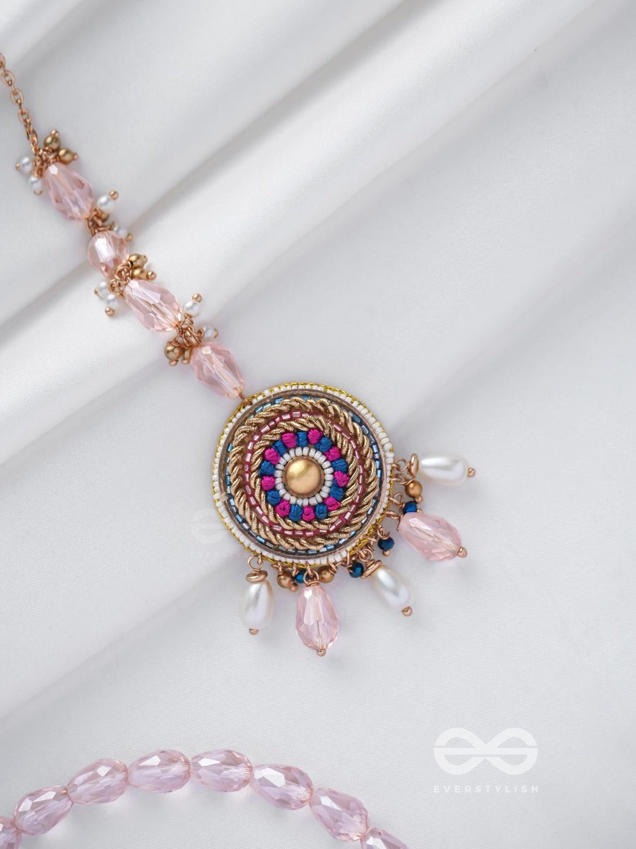 Atikopa - The Feeling Of Calmness - Beads, Cutdana And Glass Drop Embroidered Maangtika