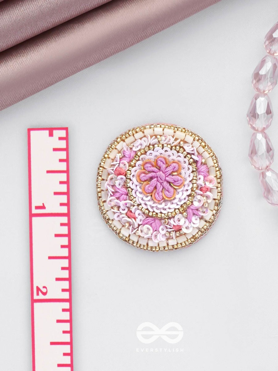 Pushpita - Floral Radiance - Sequins And Cutdana Embroidered Stud Earrings