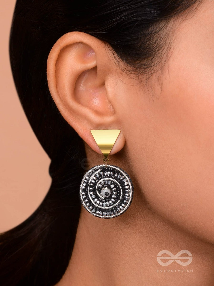 Pragyalu - The Wise Choice - Beads And Cutdana Embroidered Earrings