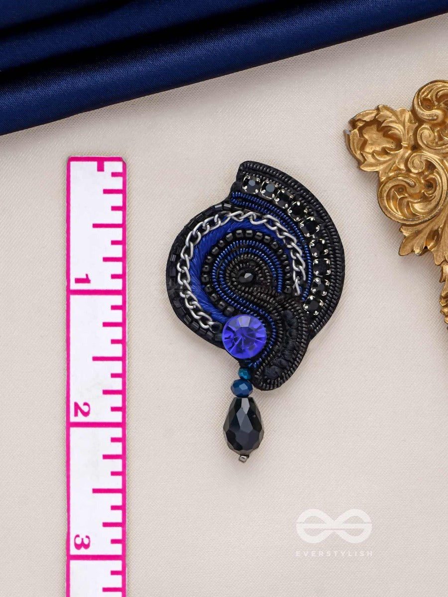 Asulabha - Treasure Beyond Reach - Beads, Stone And Glass Drop Embroidered Earrings