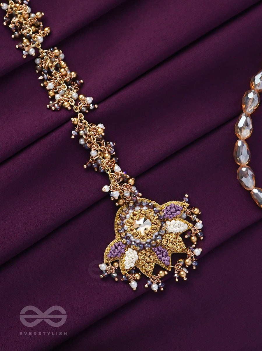 Lilodyana - Garden's Paradise - Beads And Stone Embroidered Maangtika