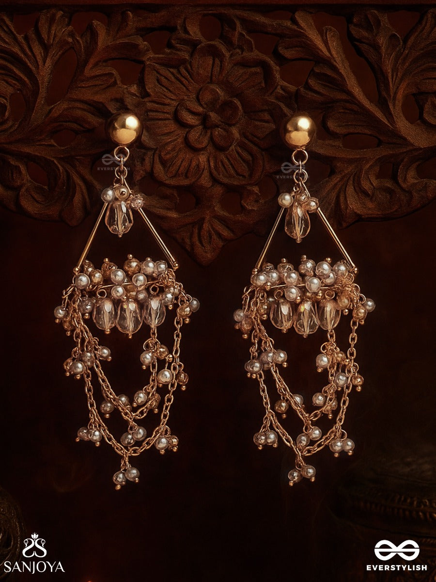 Abhrita - The Gleaming Layers - Golden Embellished Earrings