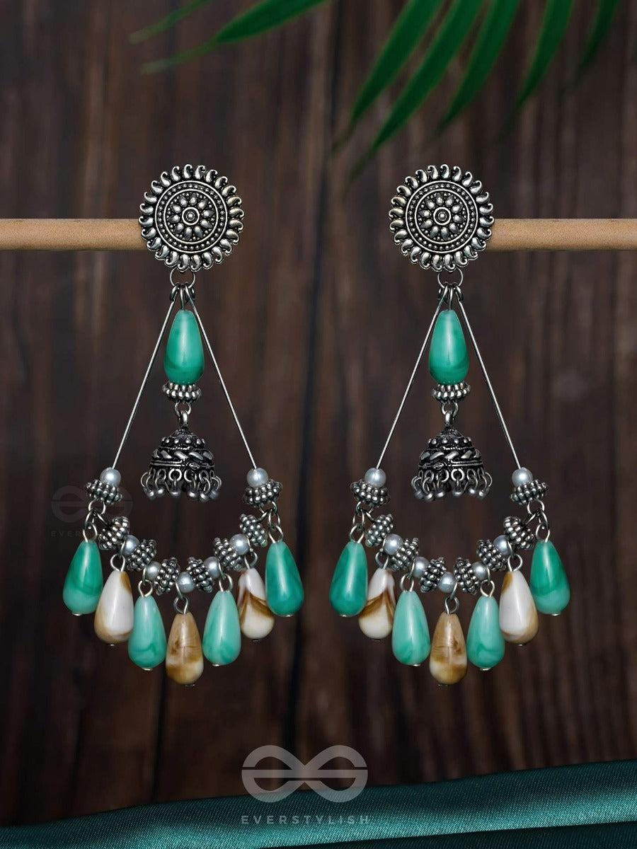 The Dreamwave Drops - Oxidised Drop Earrings