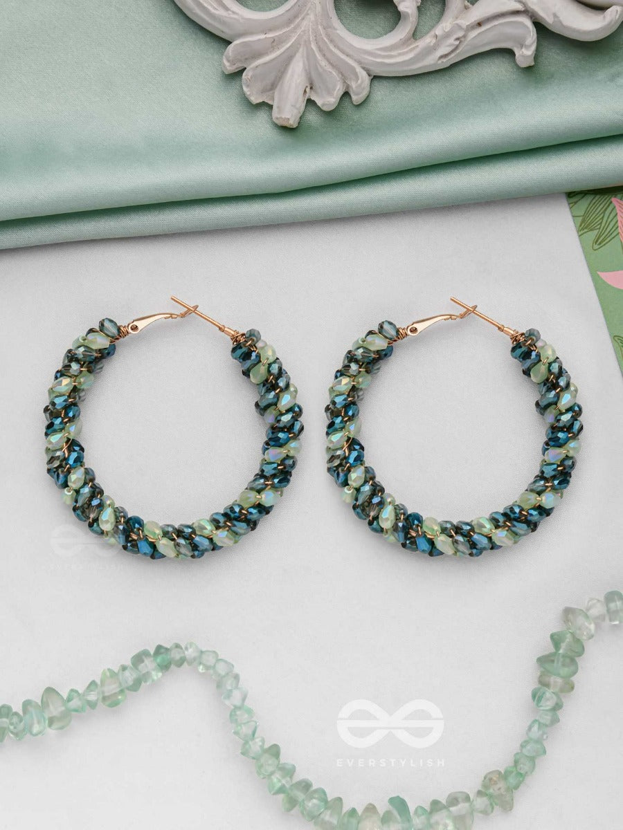 The Fern-Tastic Groove - Statement Beaded Hoops