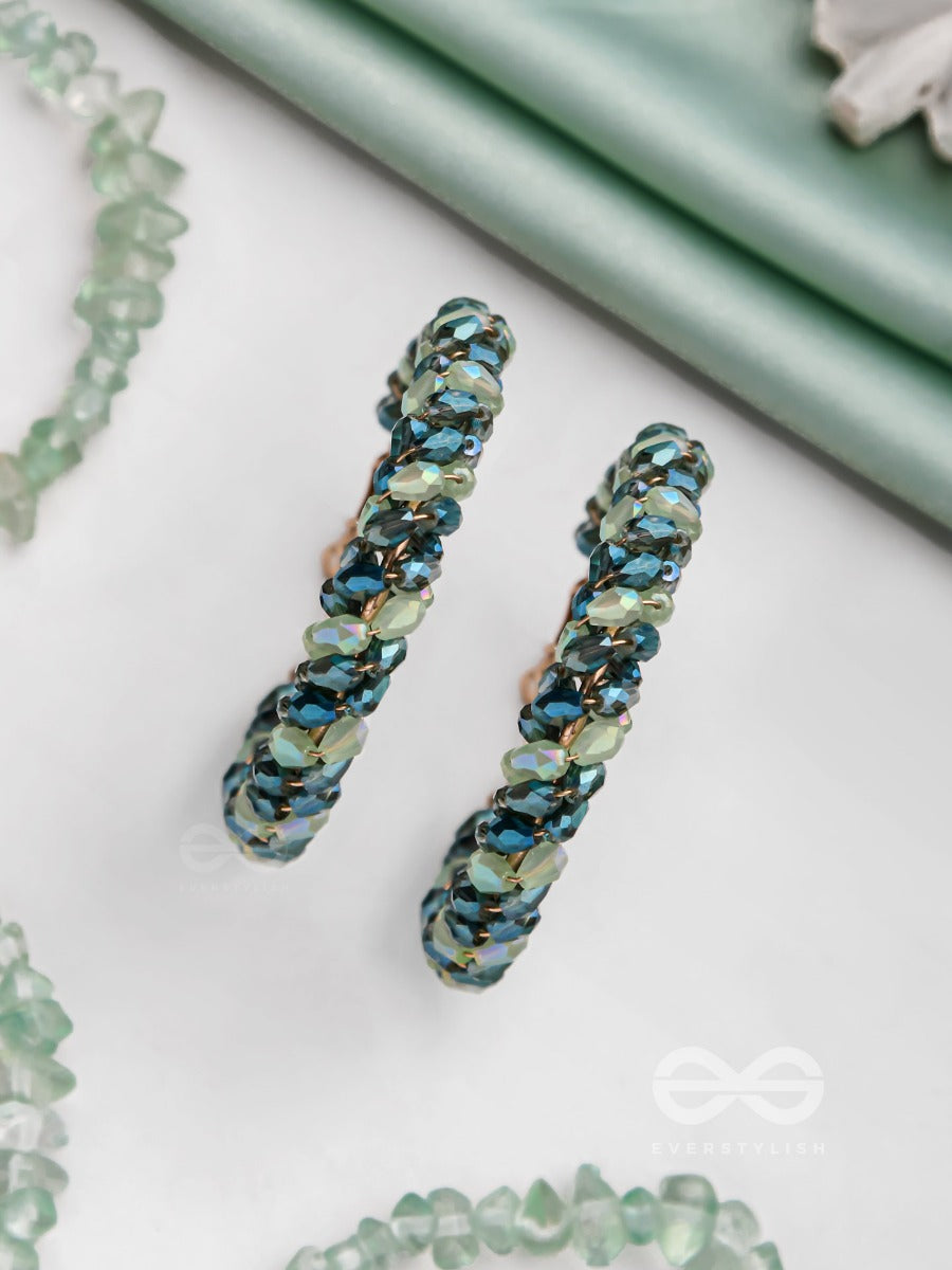The Fern-Tastic Groove - Statement Beaded Hoops